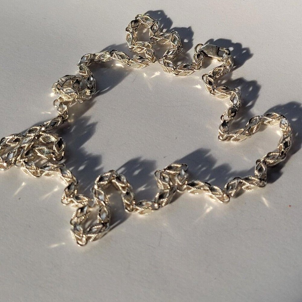 Solid 925 Bright White Sterling Silver Box Link Turkish Necklace Chain 22"